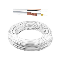 Cabo Coaxial Bipolar Para cftv, Flexível 80%, Malha 2x26 awg - 100 Metros Menor preço em Cabo Coaxial Bipolar Para cftv, Flexível 80%, Malha 2x26 awg - 100 Metros