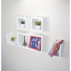 T-Nicho Cubo Branco Kit Com 3 Peças 100% Mdf 15mm Menor preço em T-Nicho Cubo Branco Kit Com 3 Peças 100% Mdf 15mm
