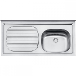 Pia Inox com Cuba A Direita Acabamento PrePolido 50 X 100cm Menor preço em Pia Inox com Cuba A Direita Acabamento PrePolido 50 X 100cm