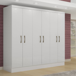 Guarda Roupa Casal 6 Portas 2 Gavetas Internas Paris Maxel Branco é boa?