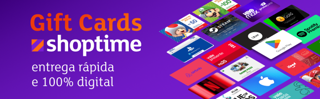 Gift Card Online Shoptime  Google Play, PlayStation, Netflix e mais!