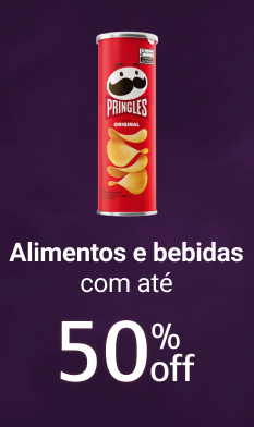 Alimentos e Bebidas com até 50% de desconto